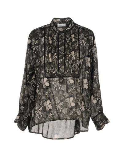 Laurence Bras Floral Shirts & Blouses In Military Green