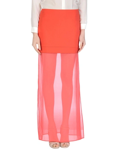 Dkny Maxi Skirts In Red