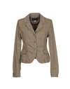 Armani Jeans Suit Jackets In Military Green