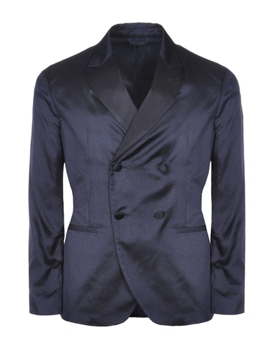 Giorgio Armani Suit Jackets In Dark Blue