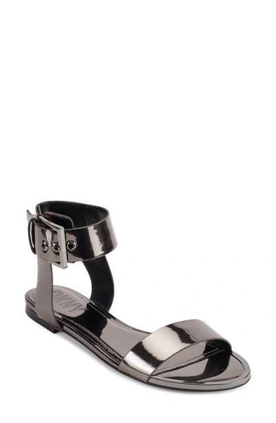 Dkny Tamara Ankle-strap Sandals In Gunmetal