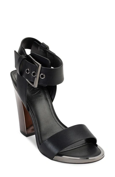 Dkny Terah Ankle-strap Dress Sandals In Black