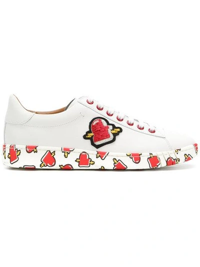 Bally Printed Sneakers In White