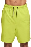 Nike Dri-fit Unlimited 7-inch Unlined Athletic Shorts In Bright Cactus/ Black
