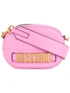 Moschino Logo Plaque Shoulder Bag - Pink & Purple