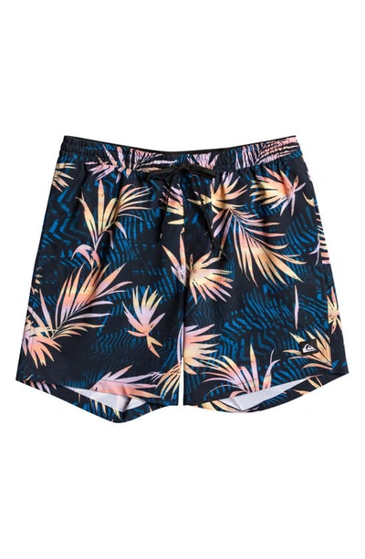 Quiksilver Kids' Surfsilk Swim Trunks In Black