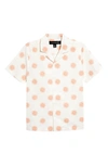Treasure & Bond Kids' Button-up Camp Shirt In Ivory Egret Sun Shine