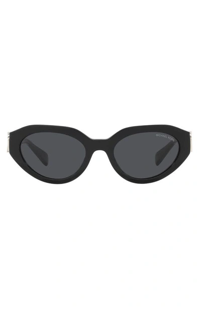 Michael Kors Empire 53mm Oval Sunglasses In Black