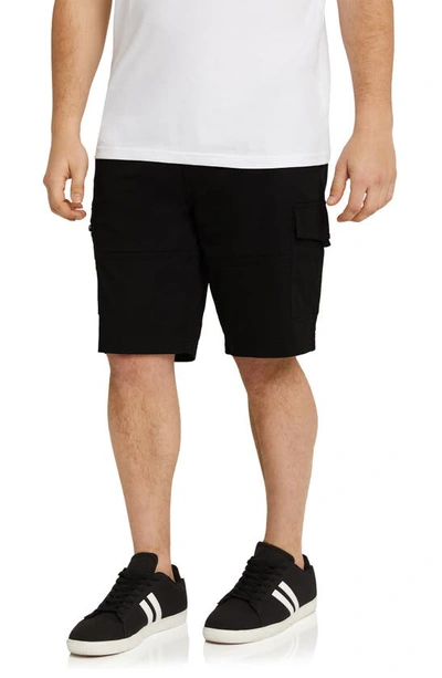 Johnny Bigg Fraser Elastic Waist Cargo Shorts In Black