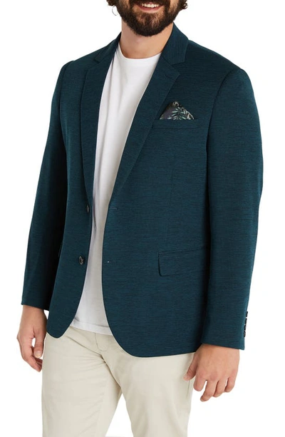 Johnny Bigg Wesley Mélange Texture Regular Fit Blazer In Navy