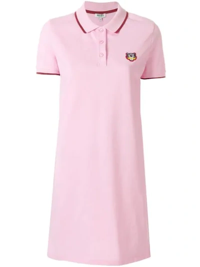 Kenzo Pink Tiger Crest Polo Dress ModeSens