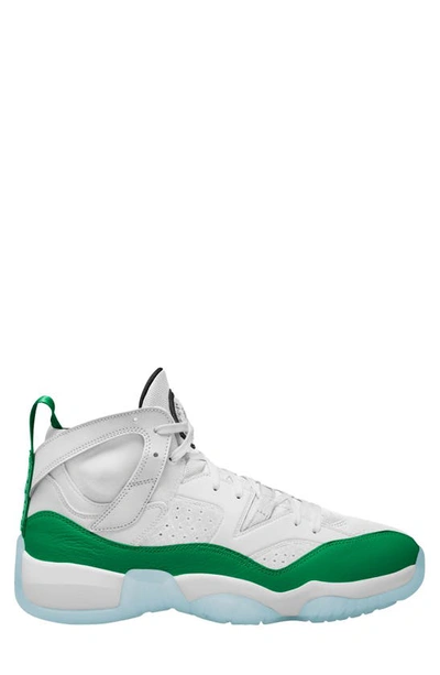 Jordan Nike Men's Jumpman Two Trey Shoes In White/ Lucky Green/ Black