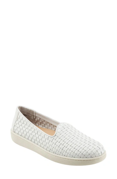 Trotters Adelina Woven Slip-on Shoe In White