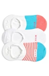 Hue 3-pack The Perfect Sneaker Liner Socks In Blue Curacao Pack