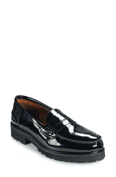 Band Of The Free Alder Lug Penny Loafer In Black