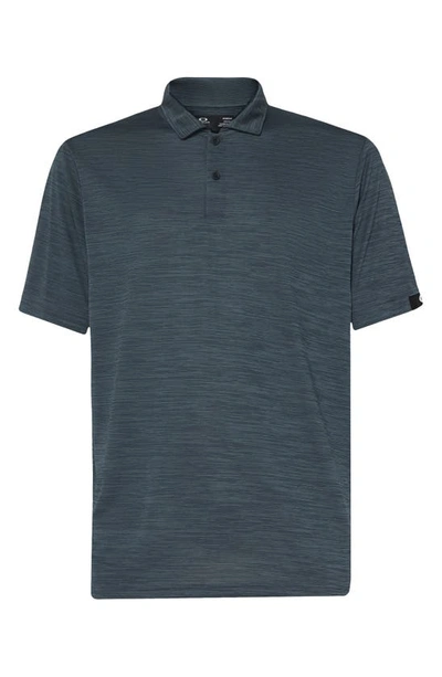 Oakley Gravity Pro Space Dye Performance Golf Polo In Dark Slate