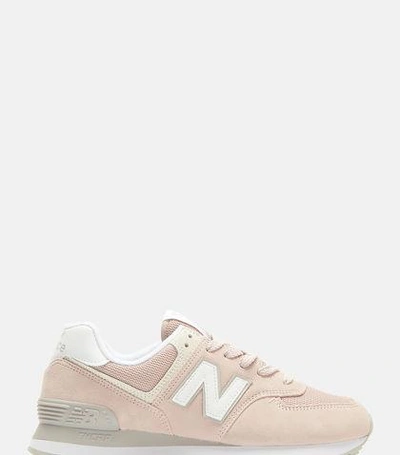 New Balance 574 Suede Sneakers In Pink