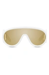 Loewe Mirror Acetate Shield Sunglasses In Gold