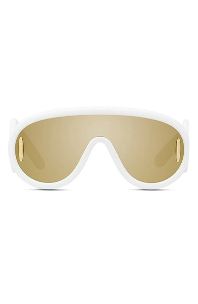 Loewe Mirror Acetate Shield Sunglasses In Gold