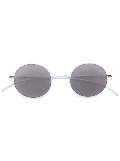 Mykita X Maison Marginal Round-frame Sunglasses In White