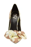 Ted Baker Ryana Tapestry Pointed Toe Bow Pump In Camel