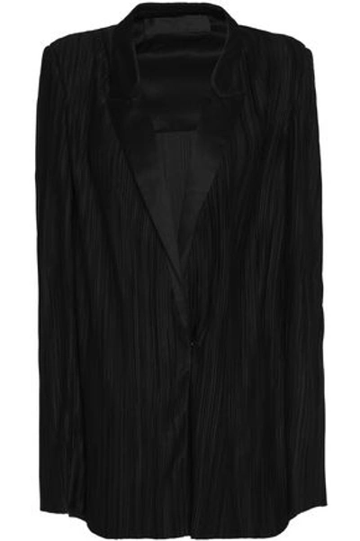 Haider Ackermann Plissé Satin Blazer In Black