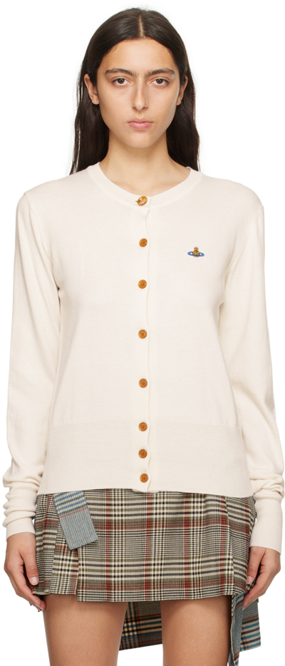 Vivienne Westwood 镂空细节棉开衫 In White