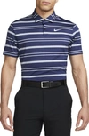Nike Men's Dri-fit Tour Striped Golf Polo In Blue