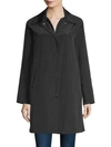 Jane Post Mock Double Raincoat In Black