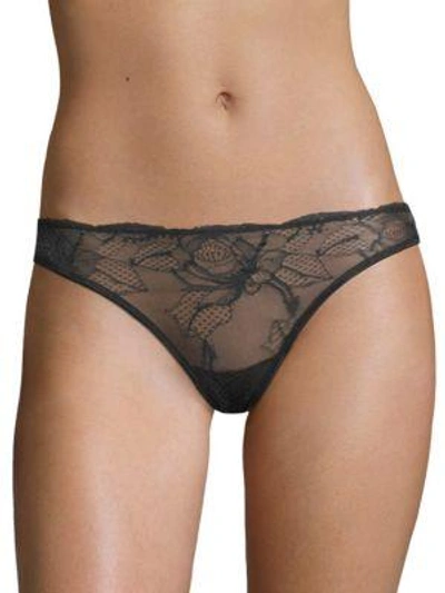 Calvin Klein Classic Lace Thong In Black