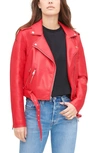 Levi's® Faux Leather Fashion Belted Moto Jacket In Red