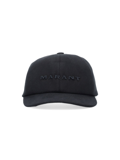 Isabel Marant Tyron Logo Canvas Hat – 黑色 In Black