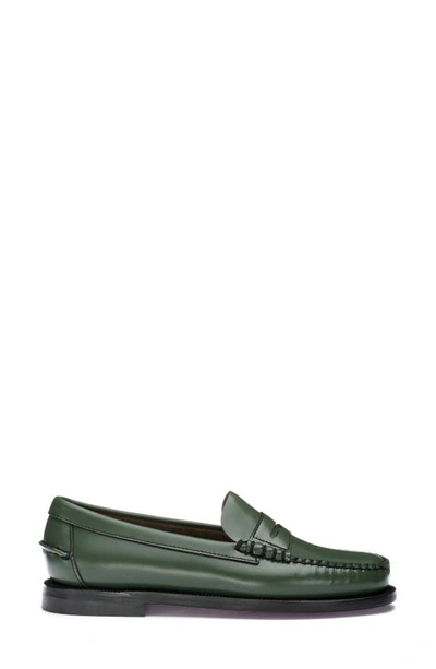 Sebago Classic Dan Penny Loafer In Green Chive