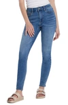 Hint Of Blu Brilliant High Waist Skinny Jeans In Blue Canvas