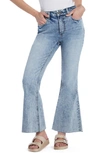 Hint Of Blu Fun Slim Flare Jeans In Blue Flare Light