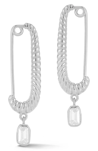 Sphera Milano Cubic Zirconia Drop Earrings In Silver