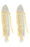 Ayounik Beaded Tassel Earrings In Gold