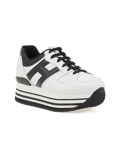 Hogan Maxi H222 Sneakers In White-black