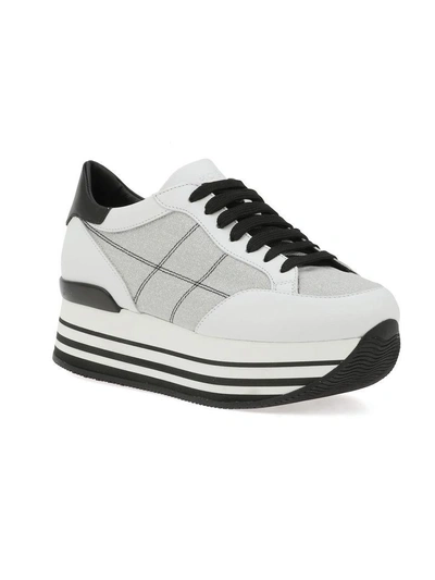Hogan Maxi H222 Sneaker In White/black
