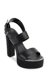 Dkny Yadira Ankle-strap Slingback Platform Sandals In Black