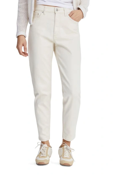 Mango Women's Mom Comfort High Rise Jeans In Off White