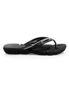 Havaianas Power Three-tone Flip Flops In Black/steel