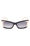 Pucci 54mm Gradient Geometric Sunglasses In Black/ Other / Gradient Smoke