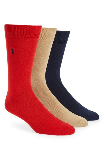 Polo Ralph Lauren Assorted 3-pack Supersoft Socks In Papri