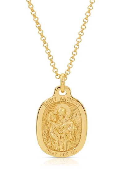 Joy Dravecky Saint Anthony Pendant Necklace In Gold