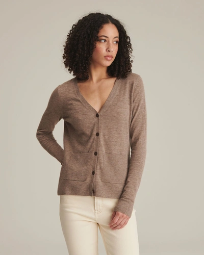 Naadam Fancy Cashmere Cardigan In Timber