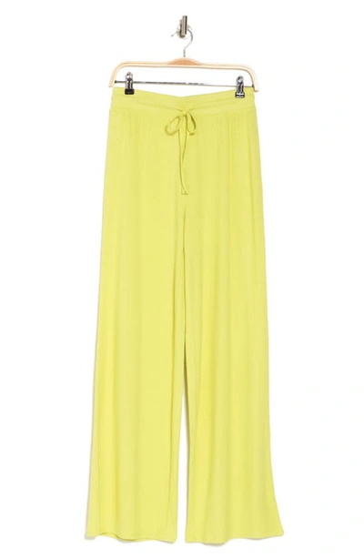 Abound Easy Cozy Wide Leg Pajama Pants In Green Celery