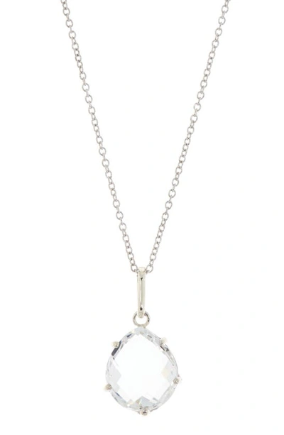 Anzie Sterling Silver & Classic White Topaz Pendant Necklace.
