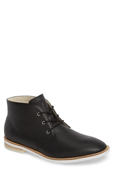 Calvin Klein Albe Chukka Boot In Black Leather