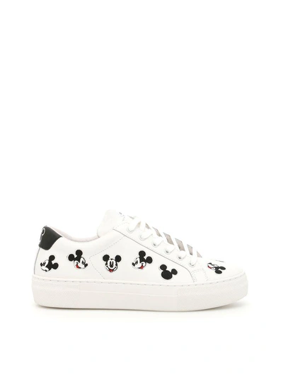 Moa Master Of Arts Leather Disney Sneakers In Bianco